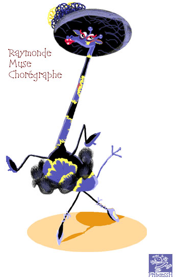 "Raymonde la Girafe chorégraphe", dessin de PrincessH.