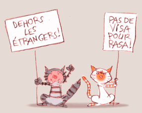 protesting cats princessh illustrateur
